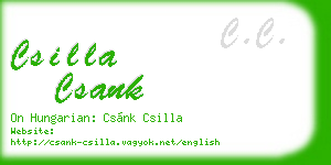 csilla csank business card