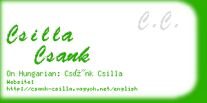 csilla csank business card